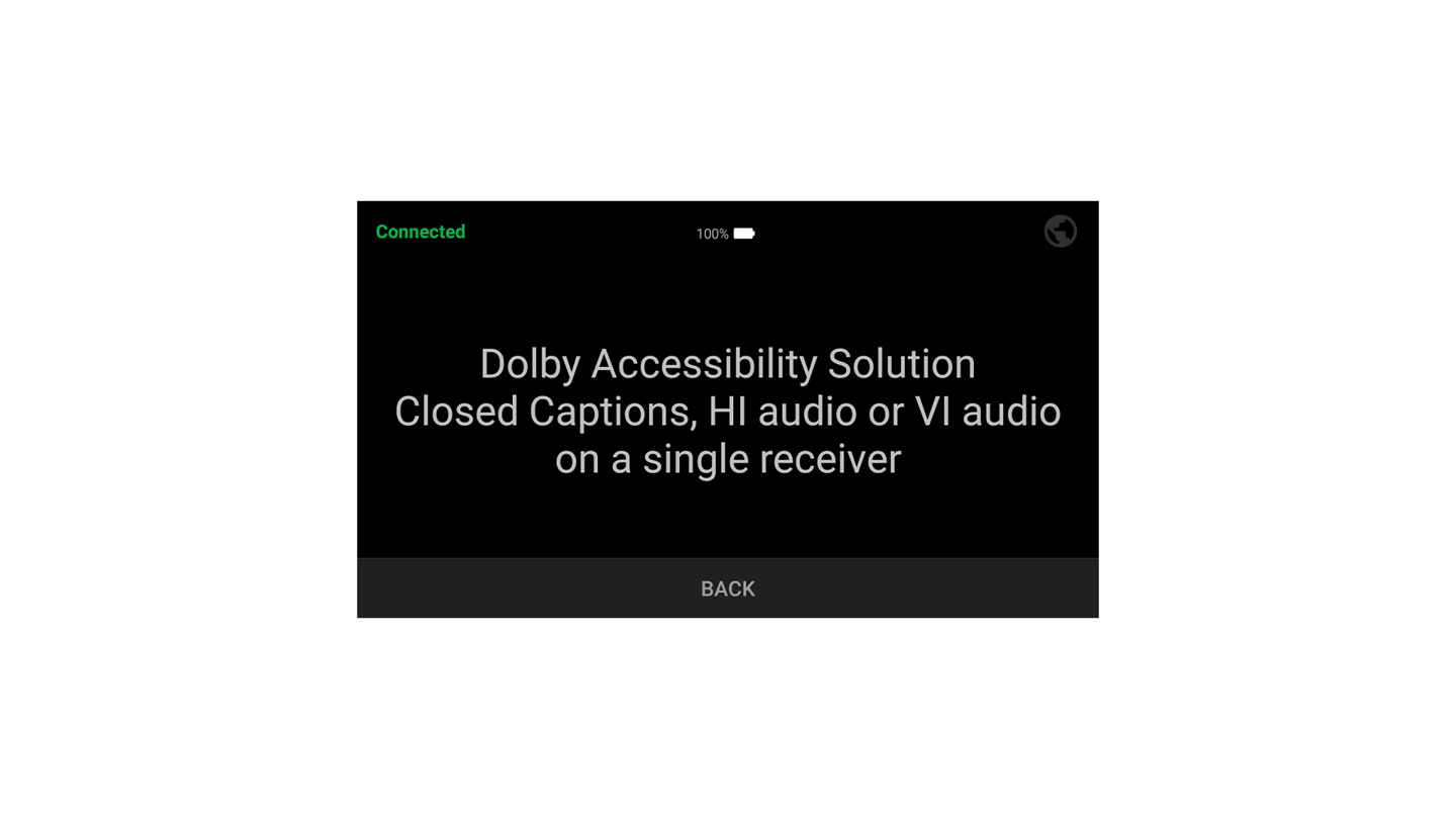 Dolby Accessibility Solution