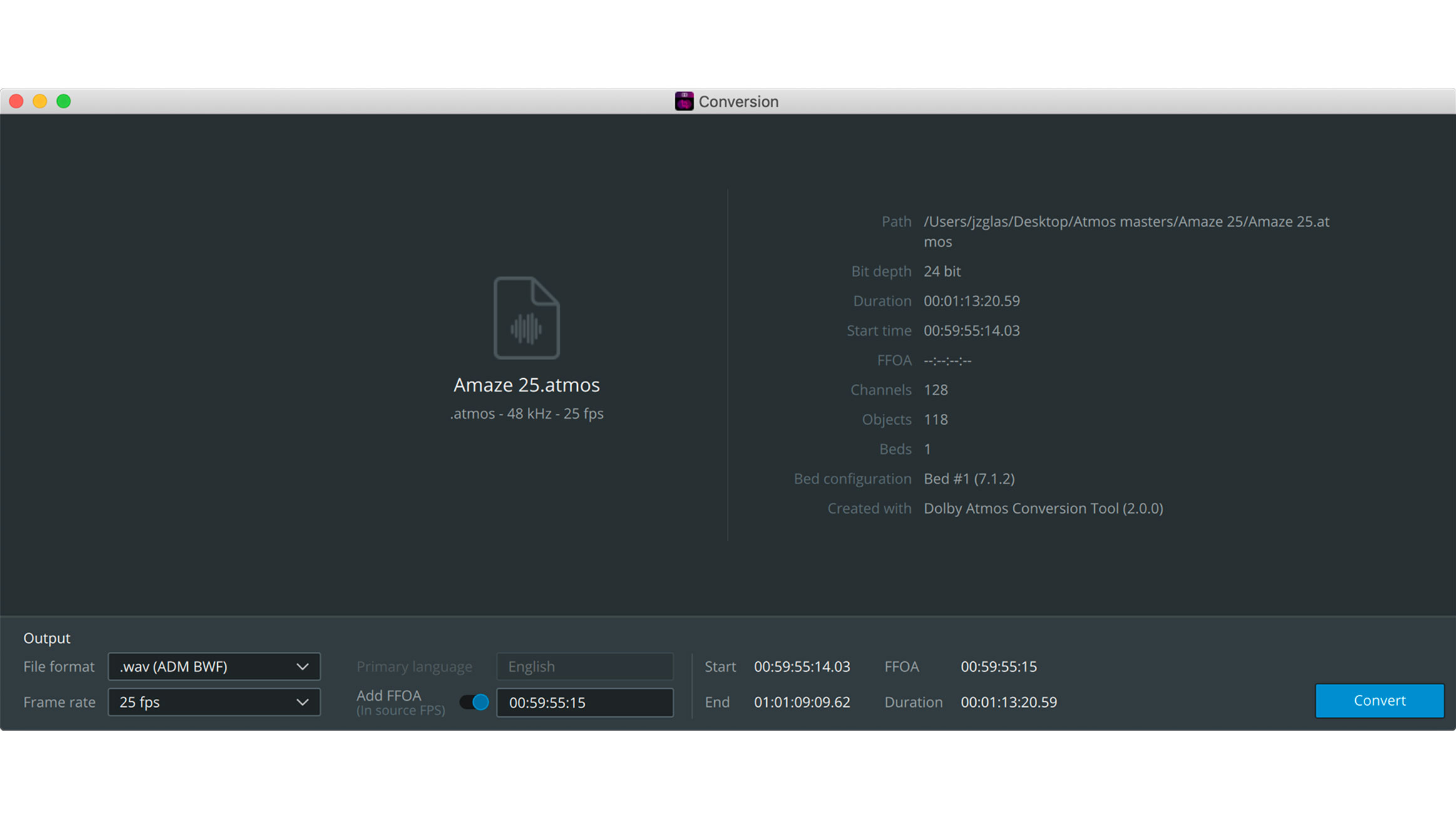 Dolby Atmos Conversion Tool