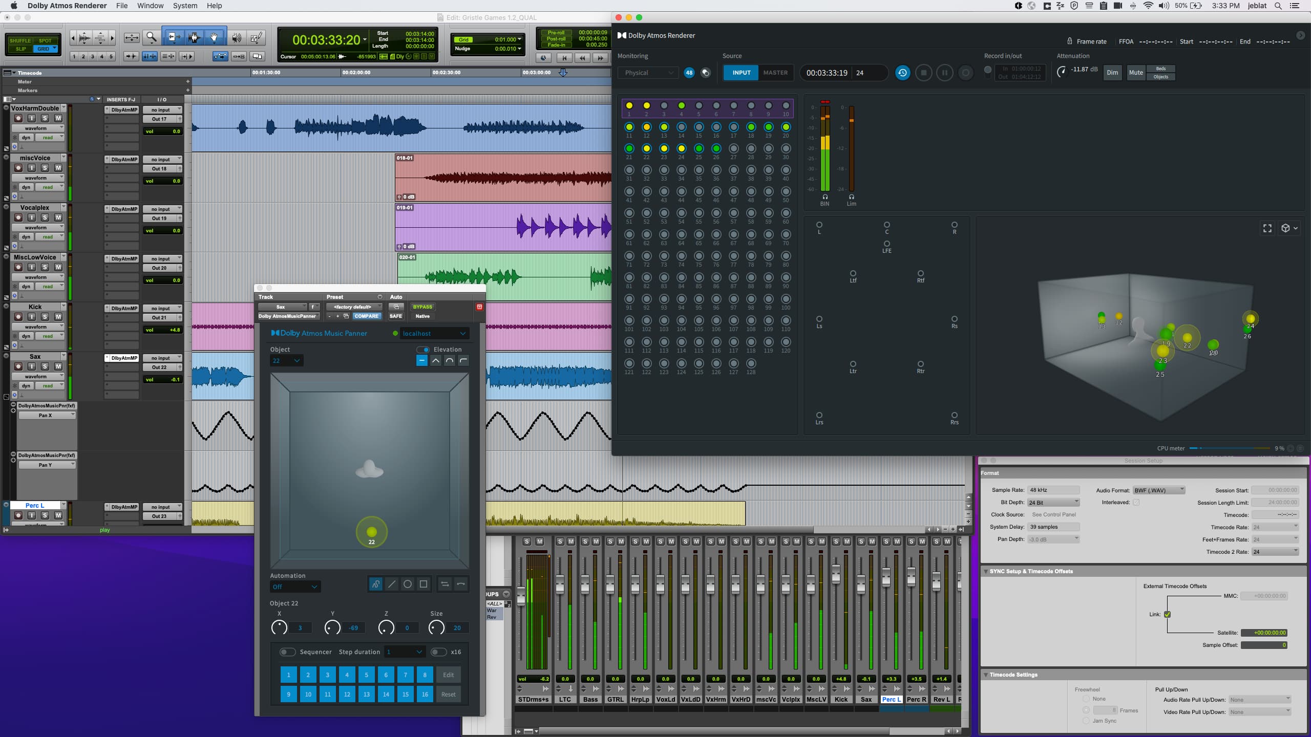Dolby Atmos Music Panner