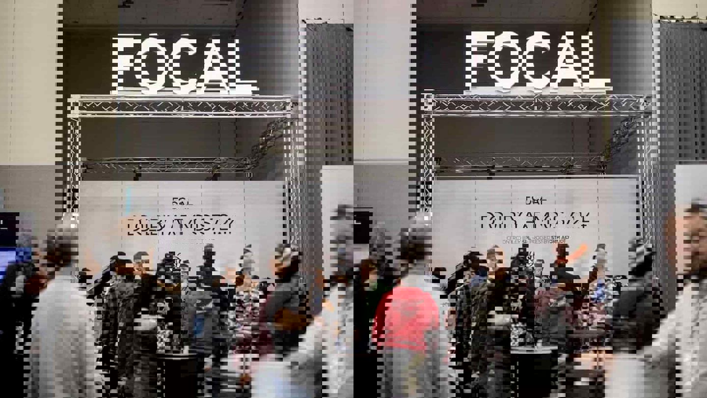 Crowded People In Front Of Dolby Stand in NAMM